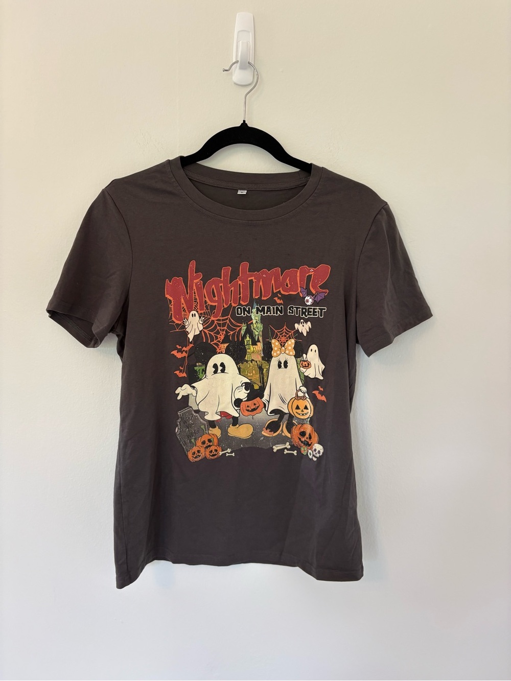 Disney Women’s Nightmare On Main Street Graphic Halloween Tee shirt